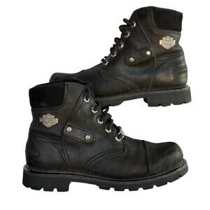 Harley Davidson Boots Motorcycle Riding Mens 7 Leather Lace Up Biker Vintage
